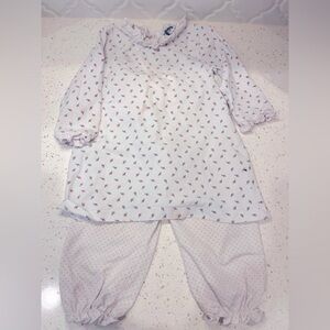 Pink and White Floral Legging Set